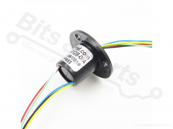 Sleepring / Slip ring 6 draads/ 12,5mm 240V/2A 